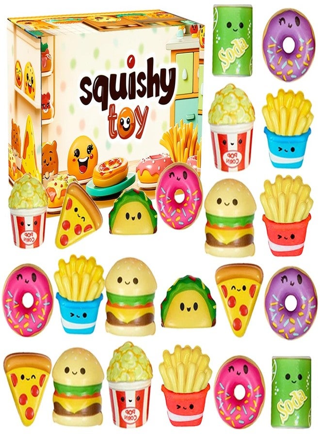 Holydeck 24 Pcs Food Slow Squishy Toys Soft Stress Relief Fidgets Toys for Kids Boys Girls Goodie Bag Christmas Stocking Stuffers Party Favors Treasure Box Classroom Prizes Carnival Gifts - Image 1